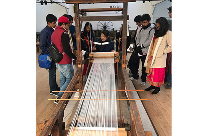 7. The 100 years old Hatcho Yarn Twister is still in working condition providing thread to make cushon covers to present to Nikko Tosho Shrine font-family